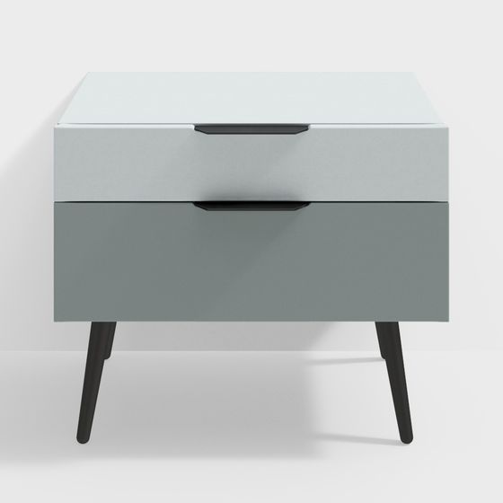 Mid-Century Modern Nightstand 3D model