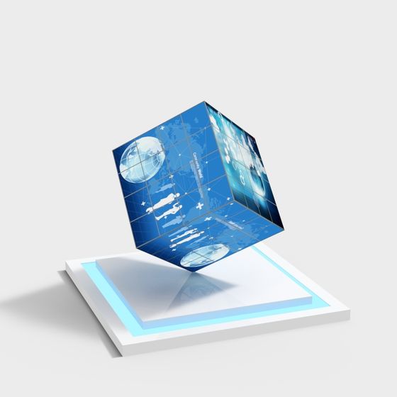 Global Connectivity Cube 3D Model