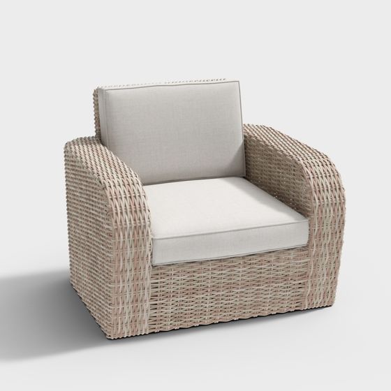 Distinctive Woven Chair 3D Model for Contemporary Spaces