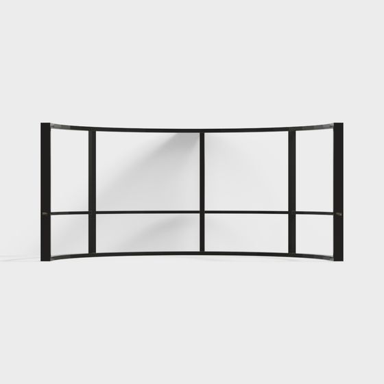 Curved Window 3D Model for Interiors
