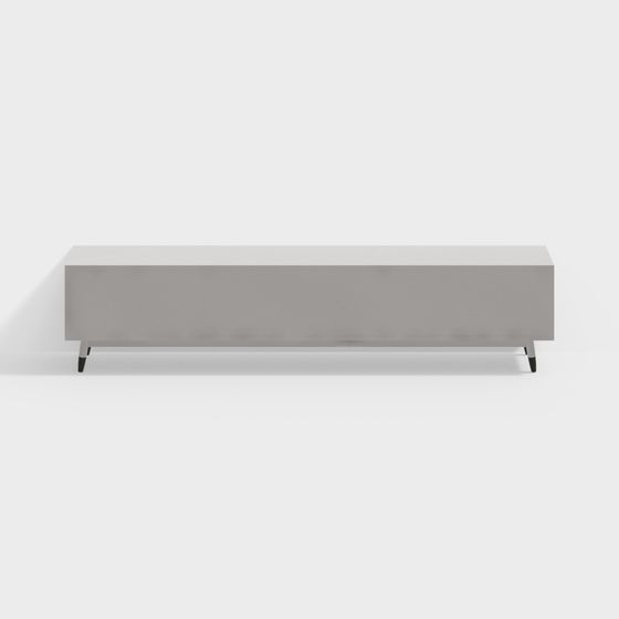 Modern Minimalist Low-Poly TV Cabinet 3D model