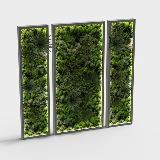 Lush Vertical Garden 3D model