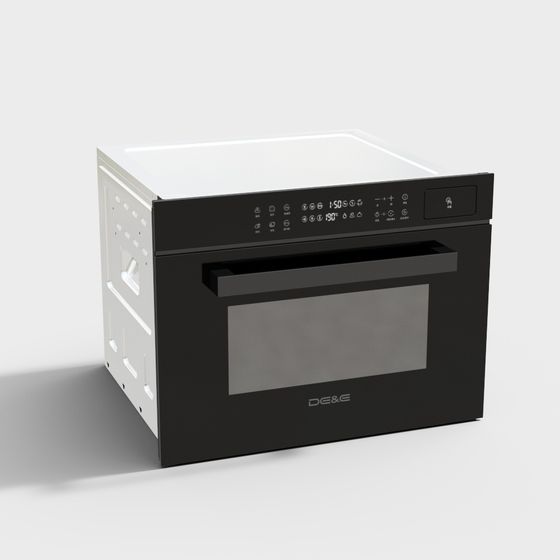 Gray Oven 3D Model for Contemporary Kitchens