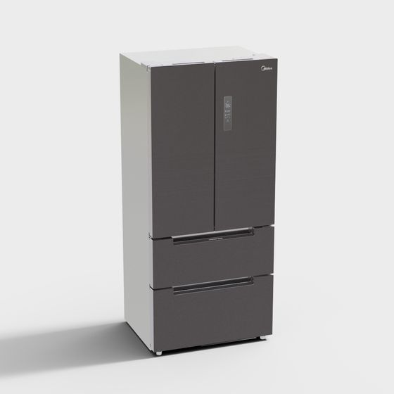 Sleek Modern Refrigerator 3D model