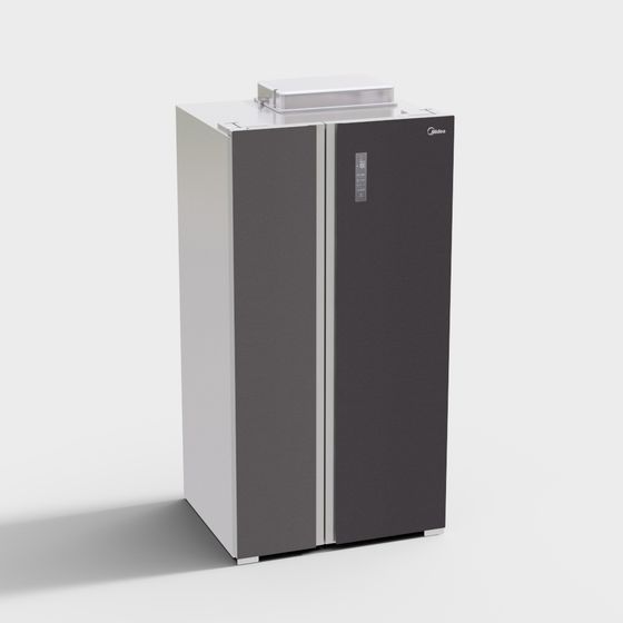 Sleek Low-Poly Refrigerator 3D model for Modern Designs