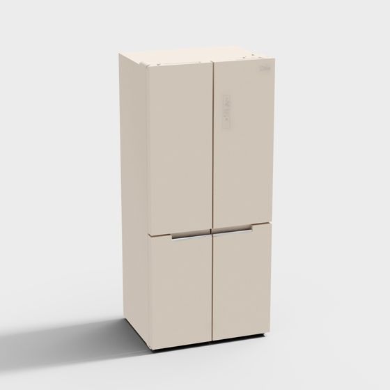 Elegant Low-Poly Refrigerator 3D model for Modern Spaces