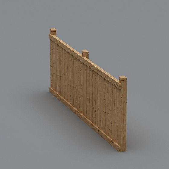 Low Poly Wooden Fence 3D model for Creative Projects