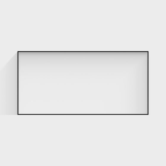 Black Floor-to-Ceiling Windows 3D Model