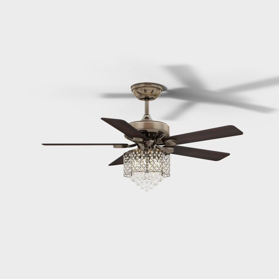 Stylish Ceiling Fan 3D model for Contemporary Spaces