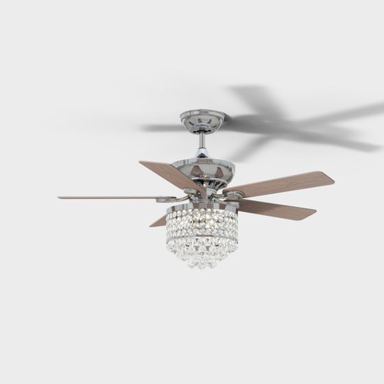 Elegant Ceiling Fan Light 3D model for Modern Design