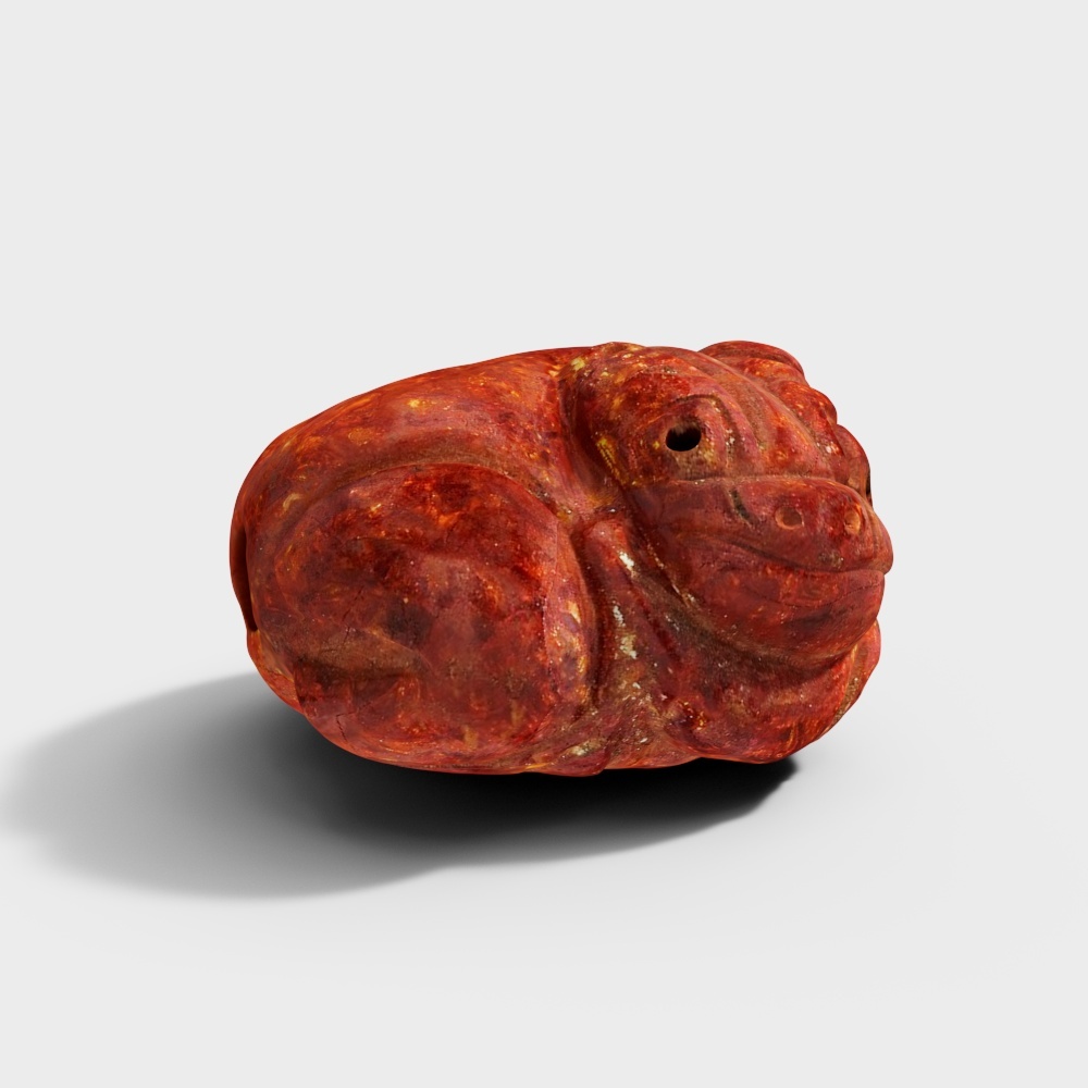 Charming Red Cat 3D Model