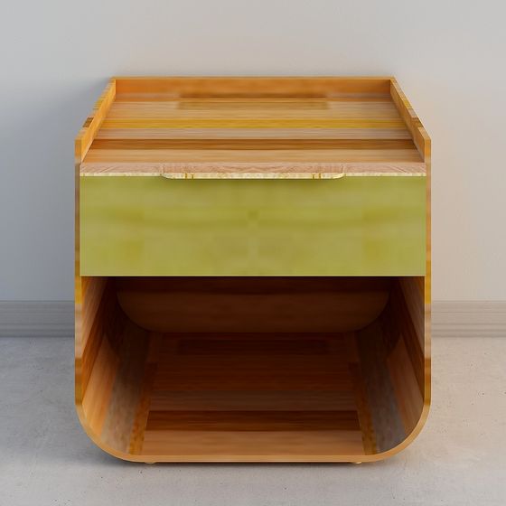 Stylish Wooden Side Table 3D model