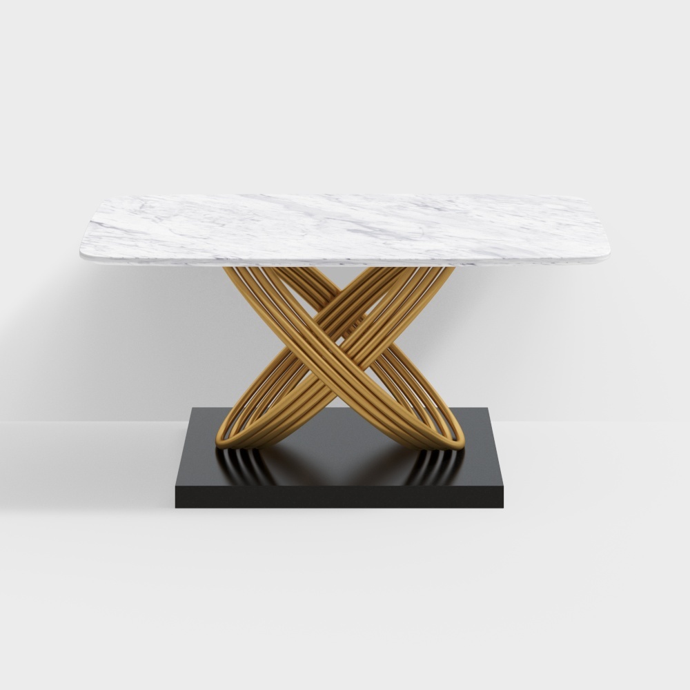 1.6m marble metal dining table SSVF632