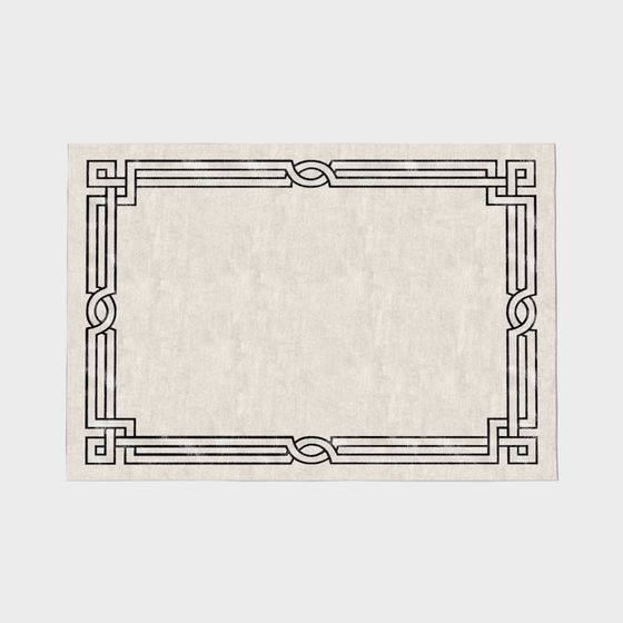 Vintage Framed Carpet 3D model for Creative Projects