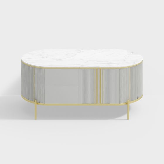Stylish Round Table 3D model for Contemporary Design