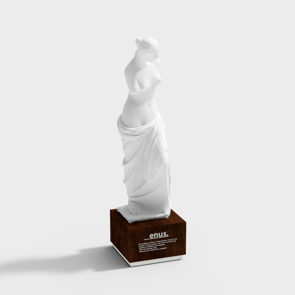 Venus Statue 3D model - Classical Aesthetics Meets Modern Design