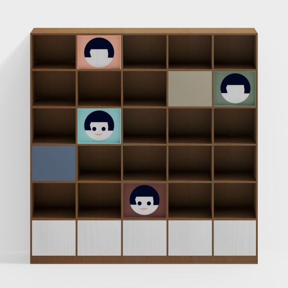 Modular Bookshelf 3D model for Creative Interiors