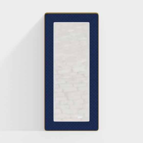 Sophisticated Marble Frame Mirror 3D model for Creative Spaces