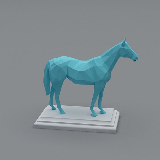 Low-Poly Horse 3D model