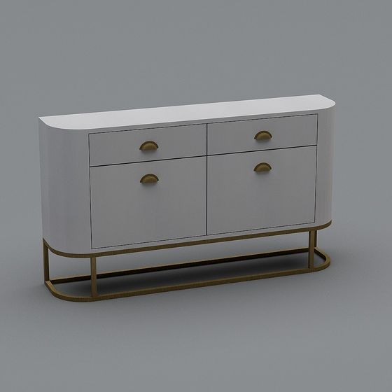 Elegant Modern Sideboard 3D model