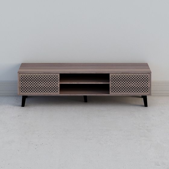 Stylish Low-Poly TV Cabinet 3D Model