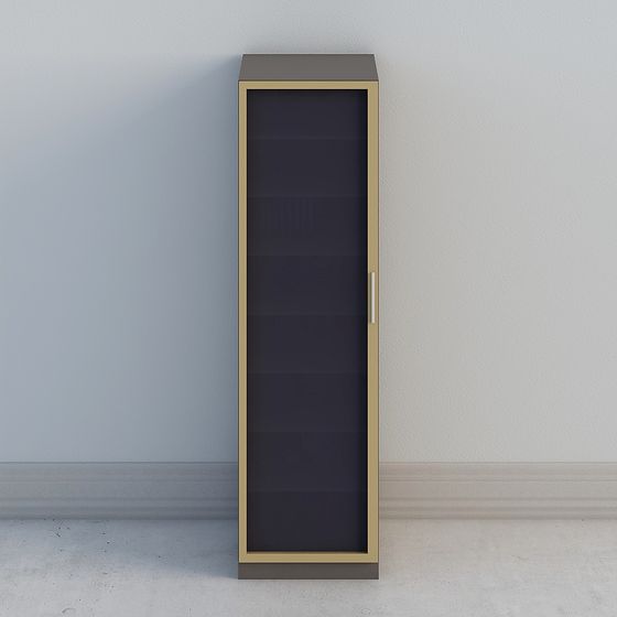 Elegant Glass Display Cabinet 3D model for Modern Spaces