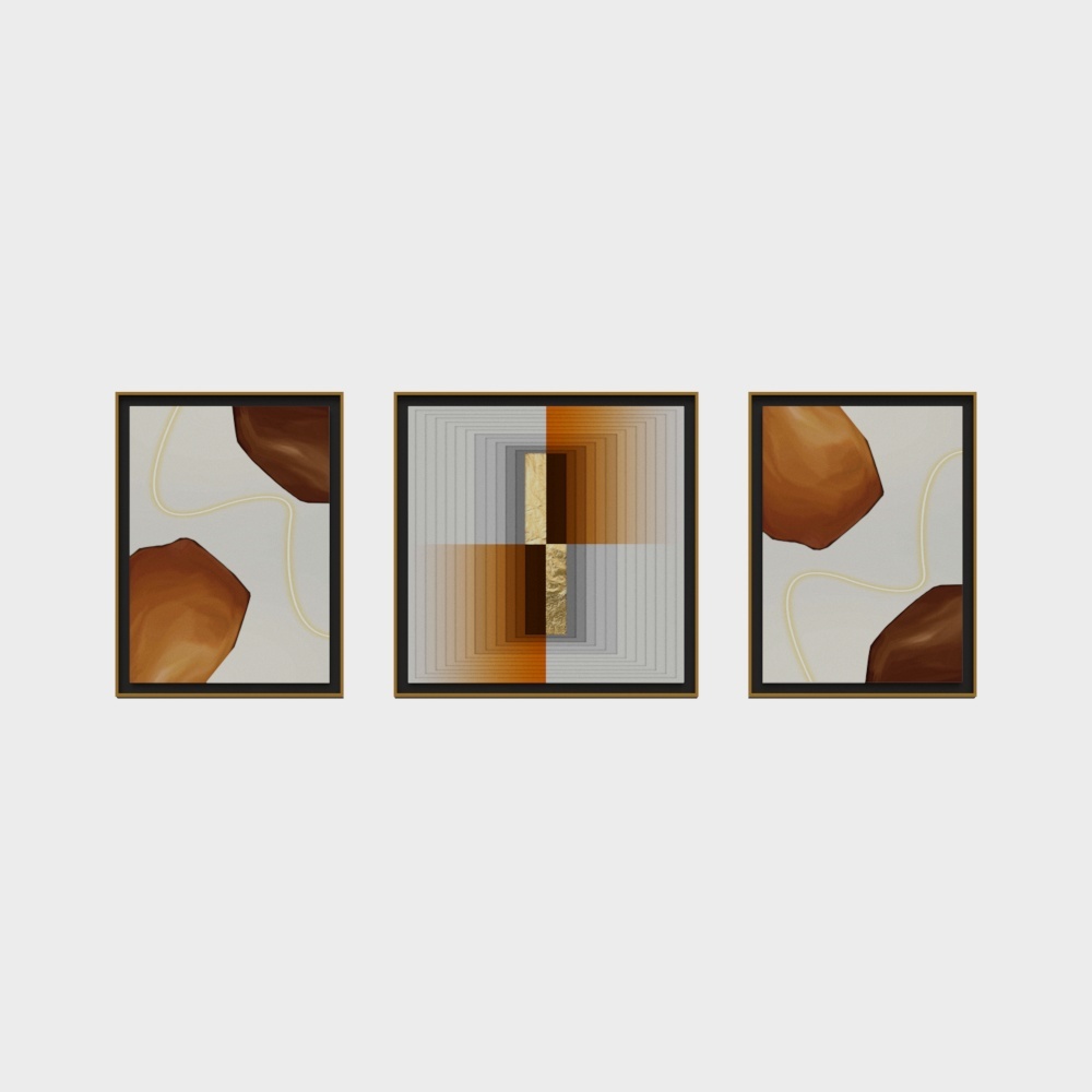 Nordic Modern Simple Abstract Series - Star Diamond Three-dimensional Decorative Painting - 91028