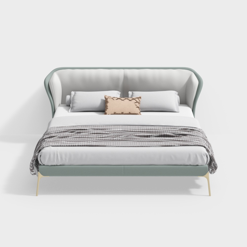 1.8m Leather double bed - BSVC630 - Vivian