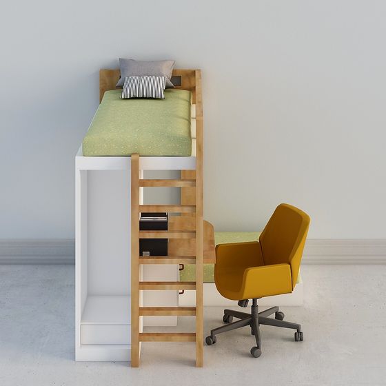 Modern Minimalist Bed Frame 3D model