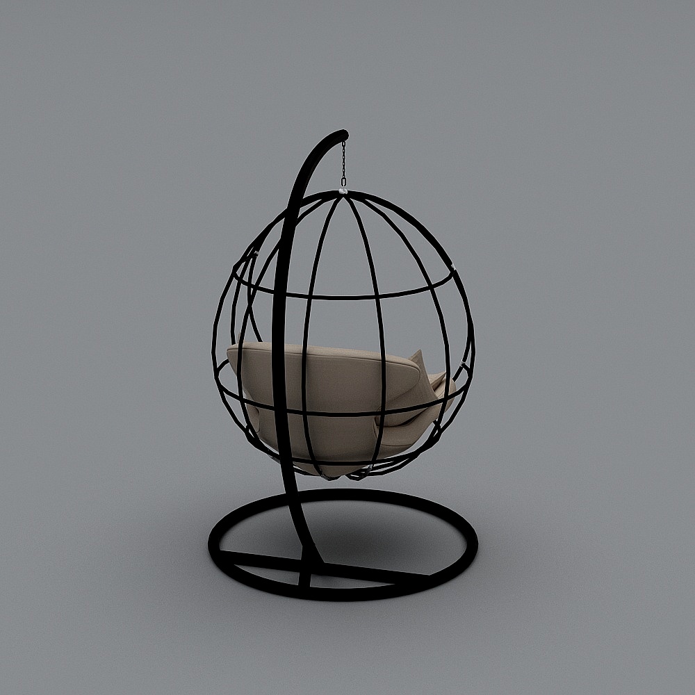 Elegant Hanging Chair 3D model for Modern Interiors