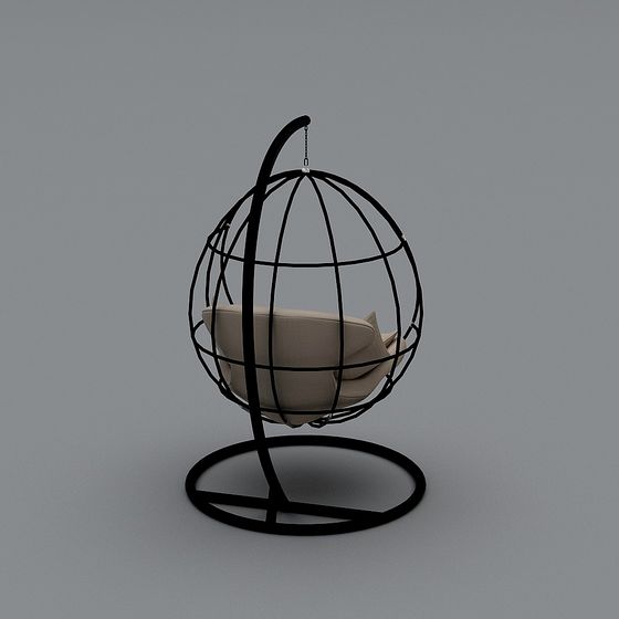 Elegant Hanging Chair 3D model for Modern Interiors
