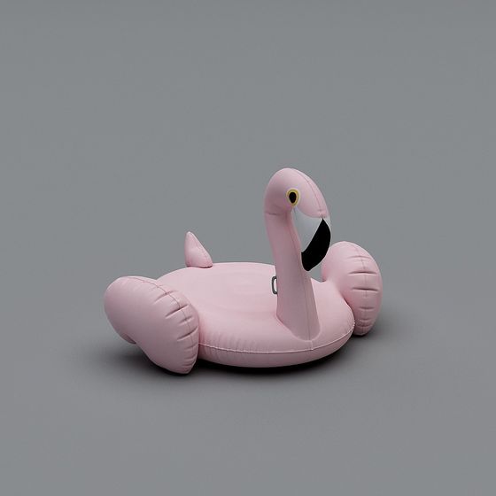 Low Poly Pink Flamingo Float 3D model