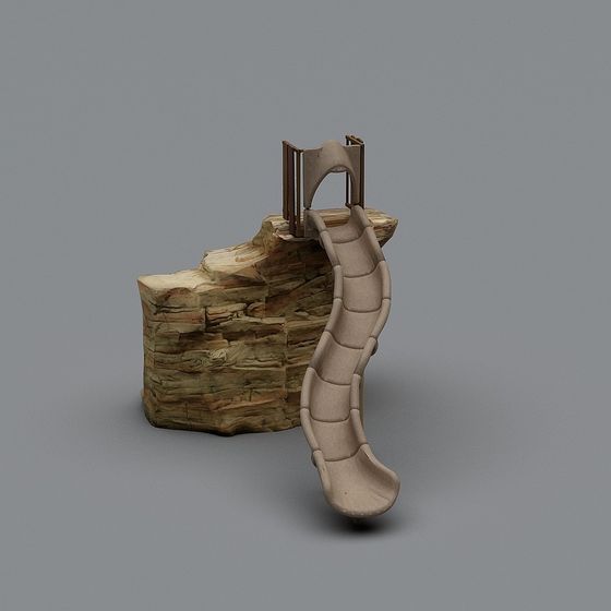 Artistic Stone Slide 3D model