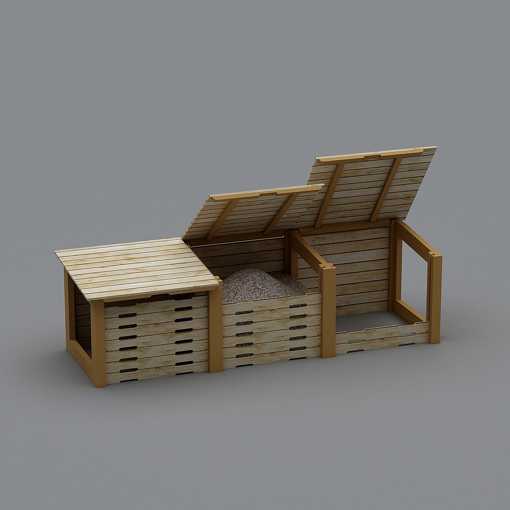 Compostatore a 3 Cestini