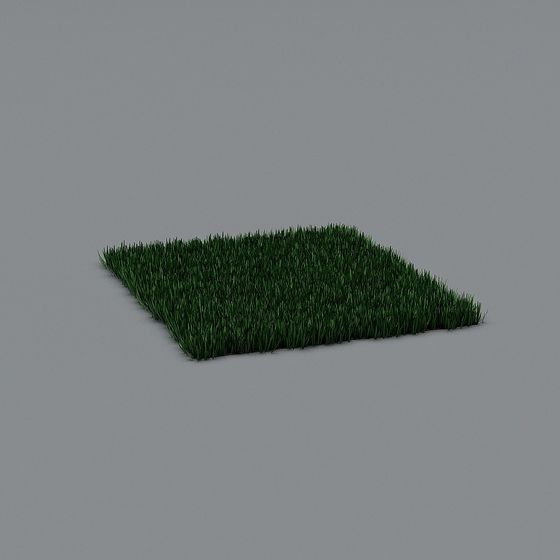 Vibrant Low-Poly 3D Grass Model