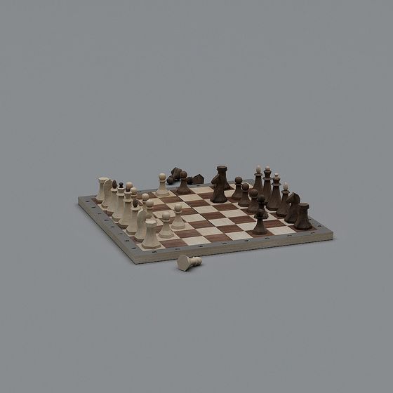 Retro Chess 3D model