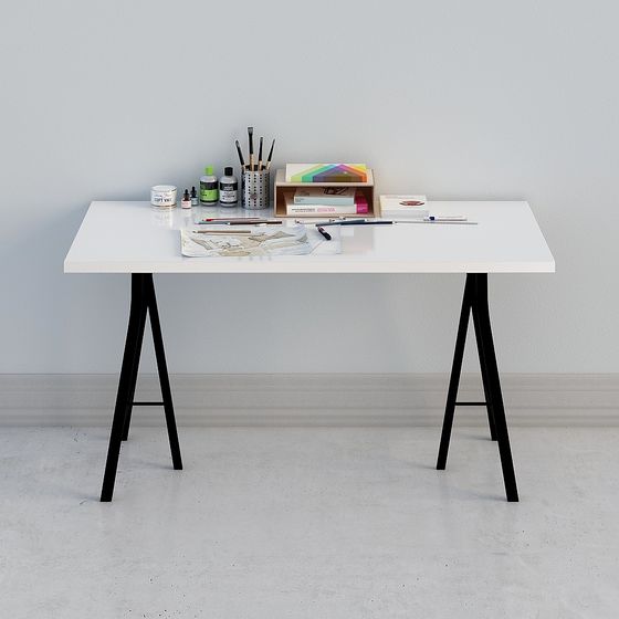 Minimalist Office Desk 3D model