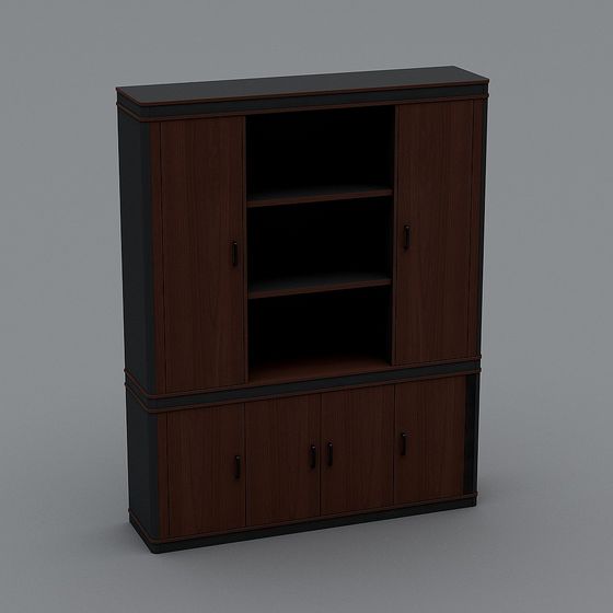 Mueble de oficina de estilo chino-TS02Y archivador estantería armario de almacenamiento armario de fondo archivador armario decorativo armario divisor