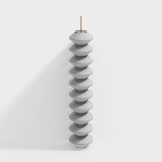 Elegant Spiral Lamp 3D Model for Modern Interiors