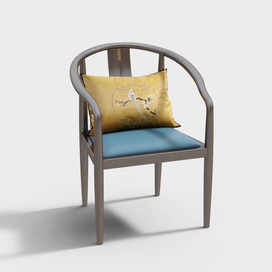 Elegant Round Chair 3D Model