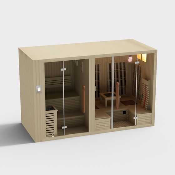 Cozy Sauna 3D model for Relaxation Spaces