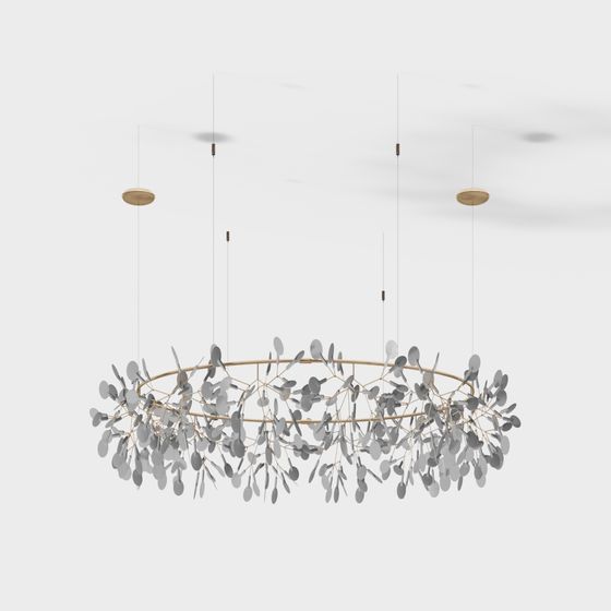 Leaf Halo Pendant Light 3D model