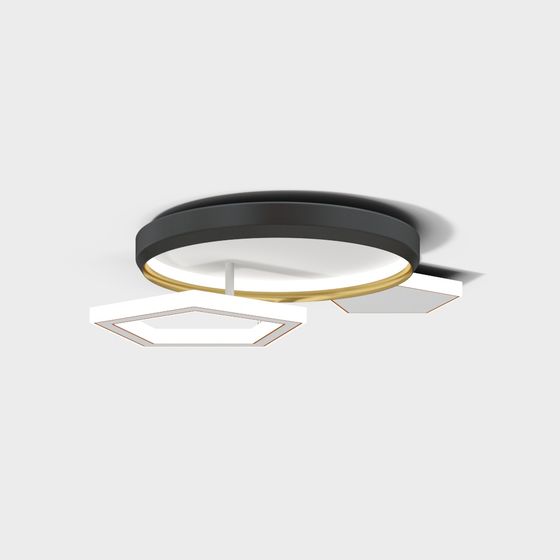 Simple Elegant Low-Polygon Ceiling Light 3D model