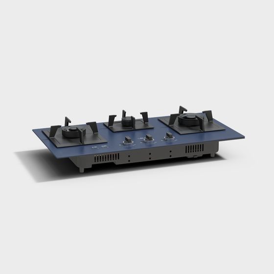 Contemporary Gas Stove 3D Model Design