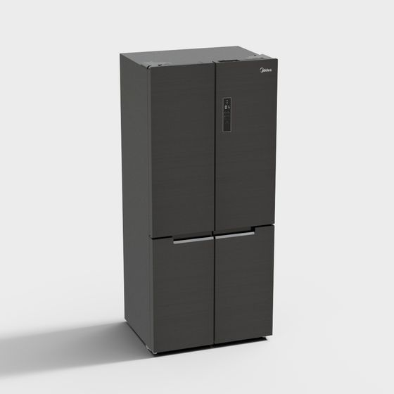 Sleek Low-Poly Refrigerator 3D model