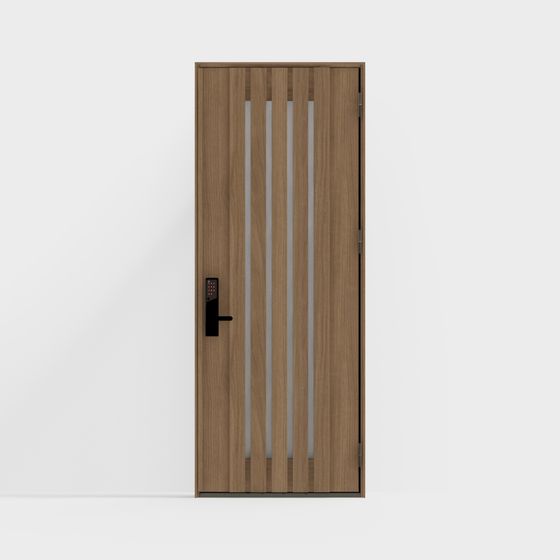 Futuristic Low-Poly 3D Model Door Design