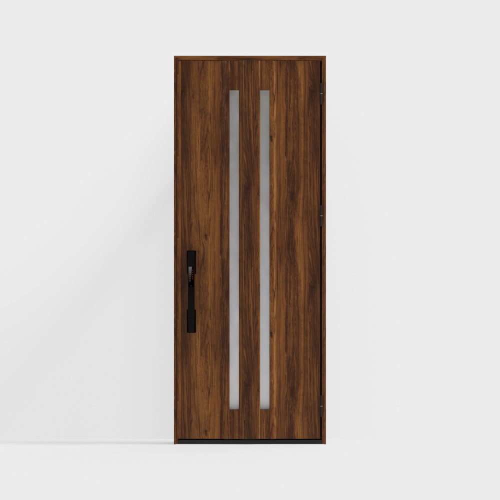 リクシル木製ドア・エントリードア・G02シングルドア・Jチークカラー（エンボス）・外開き