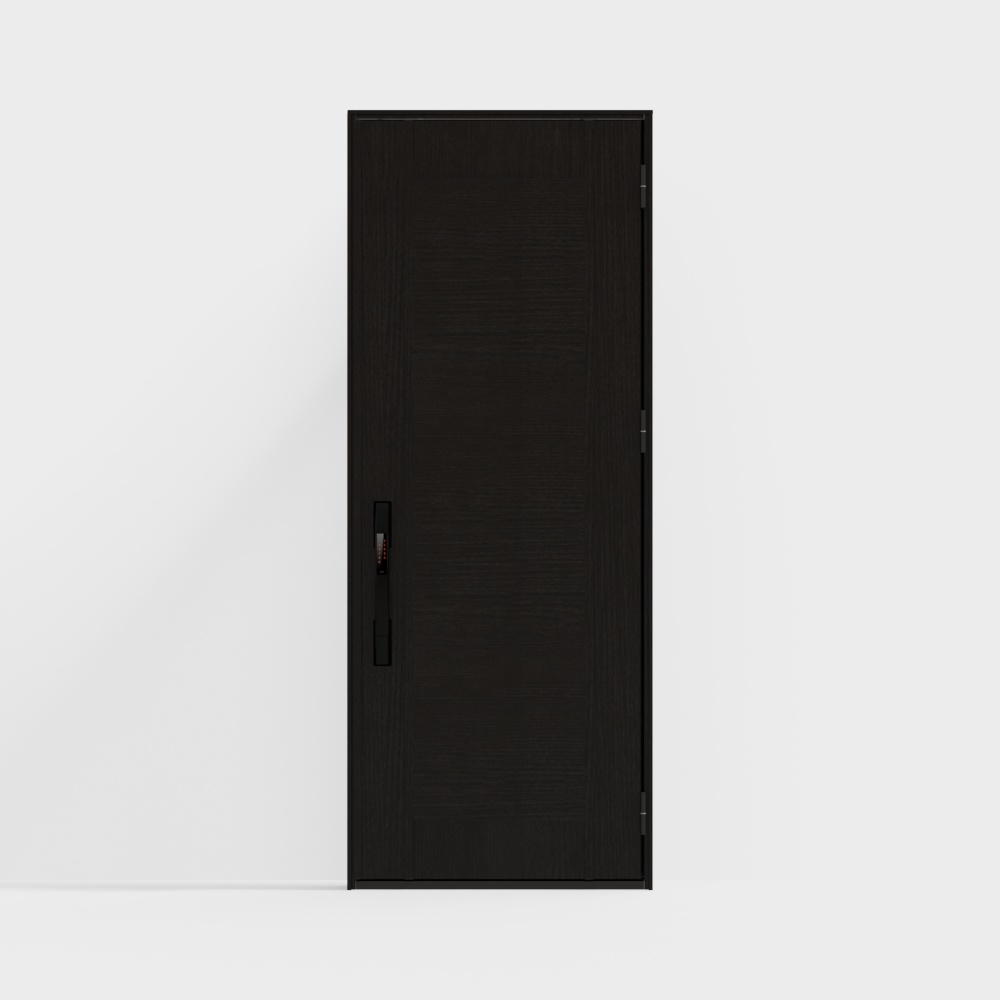 Porte en bois LIXIL - Porte d'entrée - D03 Porte Simple - B Couleur Bois de Pin Italien (Fini Bois) -