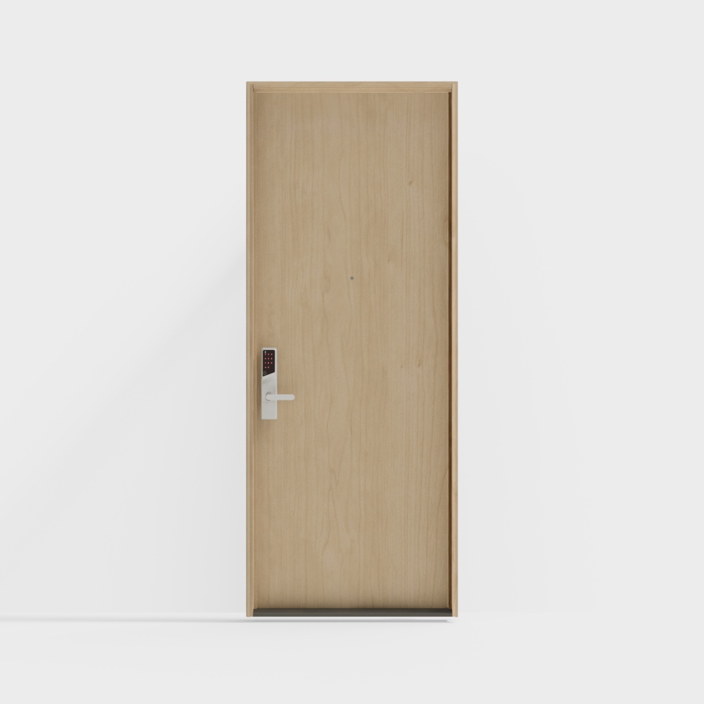 LIXIL -entry door-P01 single door-F light brown (wood