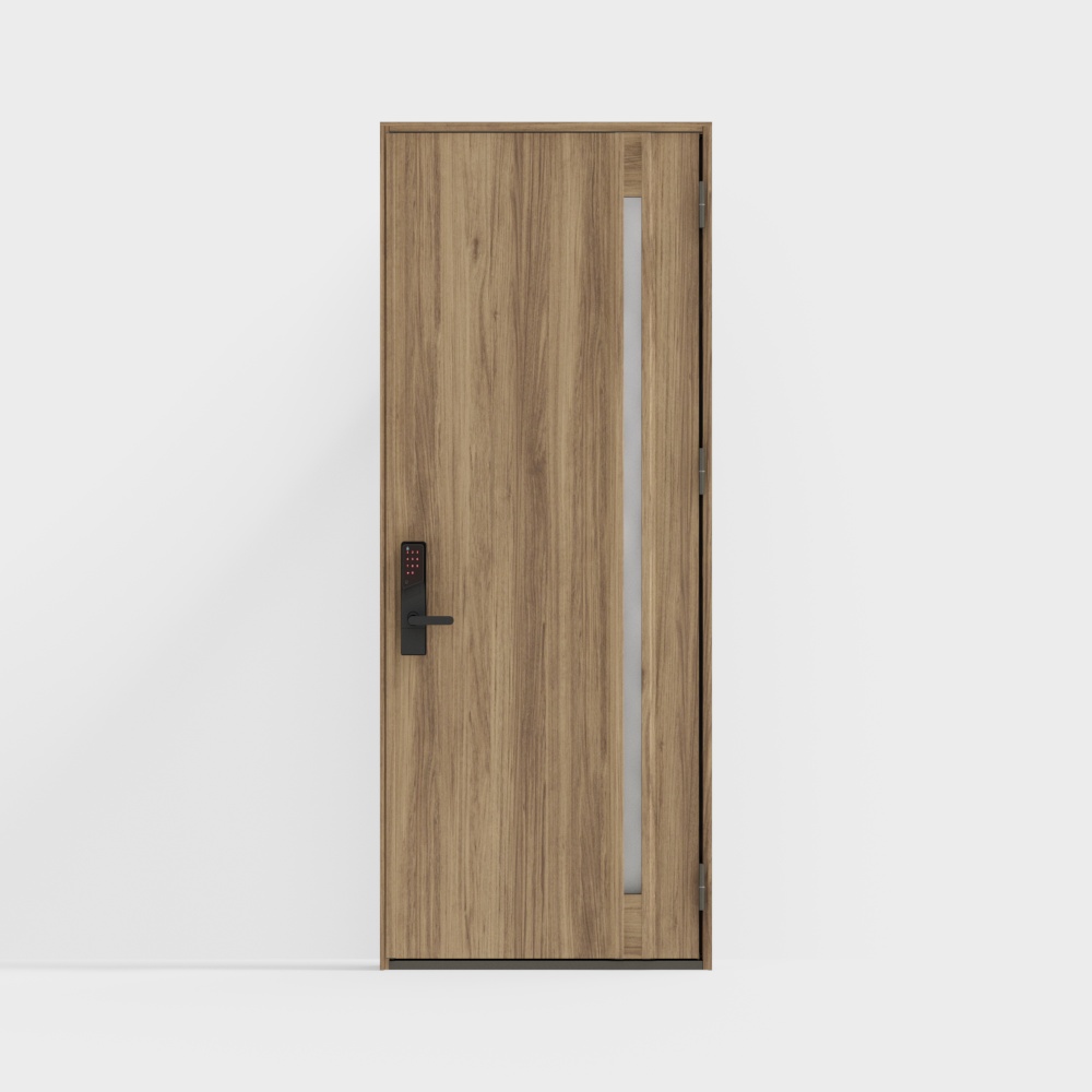 LIXIL - Puerta de entrada - G03 Puerta individual - Color de teca (relieve